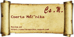 Cserta Mónika névjegykártya