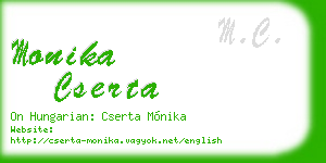 monika cserta business card