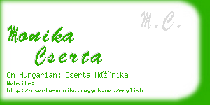 monika cserta business card